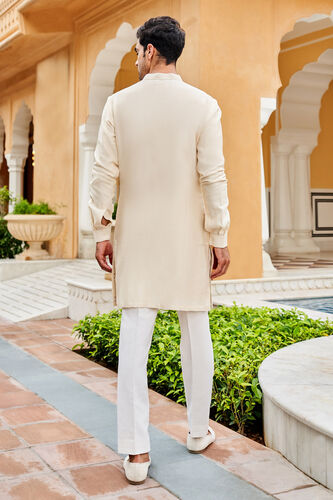 Aabhav Kurta - Off White, Off White, image 4